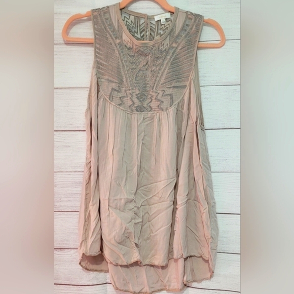 Nwot Wilfred Tank Blouse With Lace And Embroidery 🪡 Detailing Sz M - Picture 2 of 9